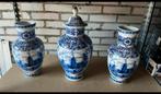 Vazen delfts bleau drie stuks, Antiek en Kunst, Ophalen of Verzenden