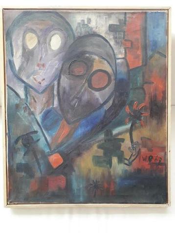 Abstract schilderij / W.P? / 67 beschikbaar voor biedingen
