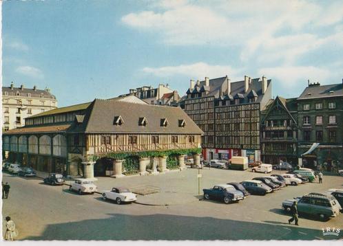 Frankrijk, Rouen met auto's, Simca Aronde Oceane, Verzamelen, Ansichtkaarten | Buitenland, Ongelopen, Frankrijk, 1960 tot 1980