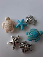 Mix kralen schelp schildpad blauw wit zilver metaal, Hobby en Vrije tijd, Kralen en Sieraden maken, Ophalen of Verzenden, Nieuw
