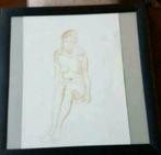 Originele aquarel Dirk Smorenberg naakt, Ophalen