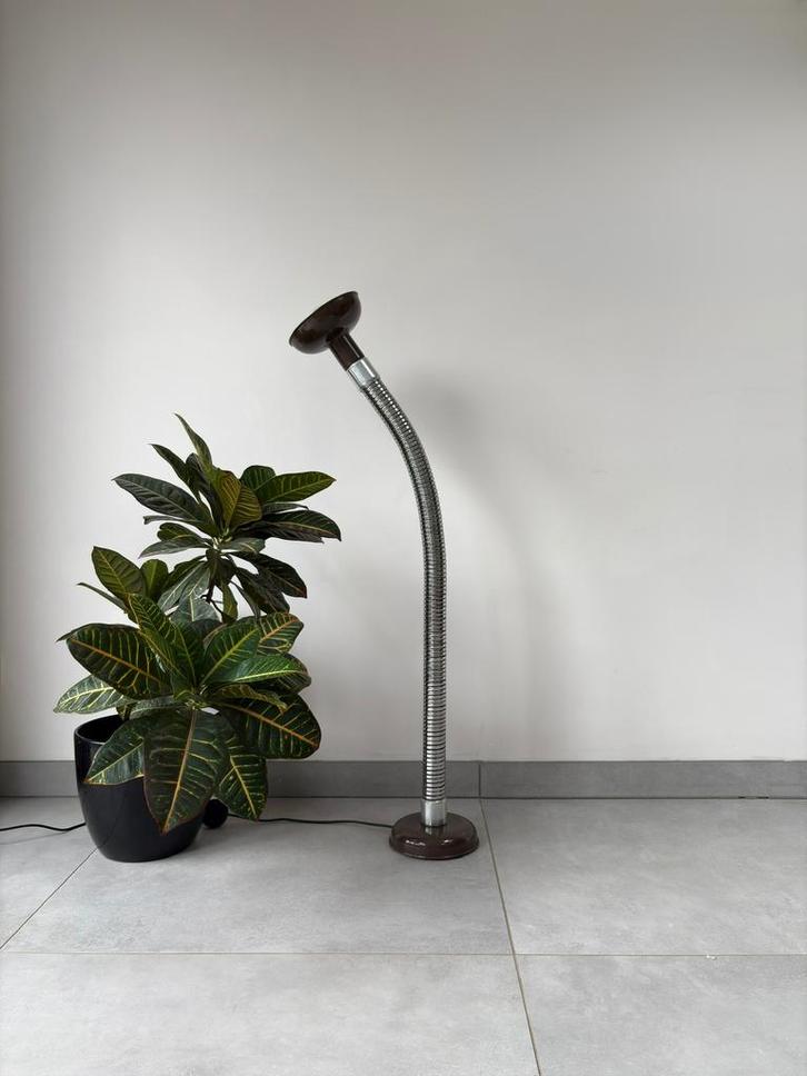 Vintage Space Age Vloerlamp Gepo Amsterdam, Huis en Inrichting, Lampen | Vloerlampen, Zo goed als nieuw, 100 tot 150 cm, Metaal