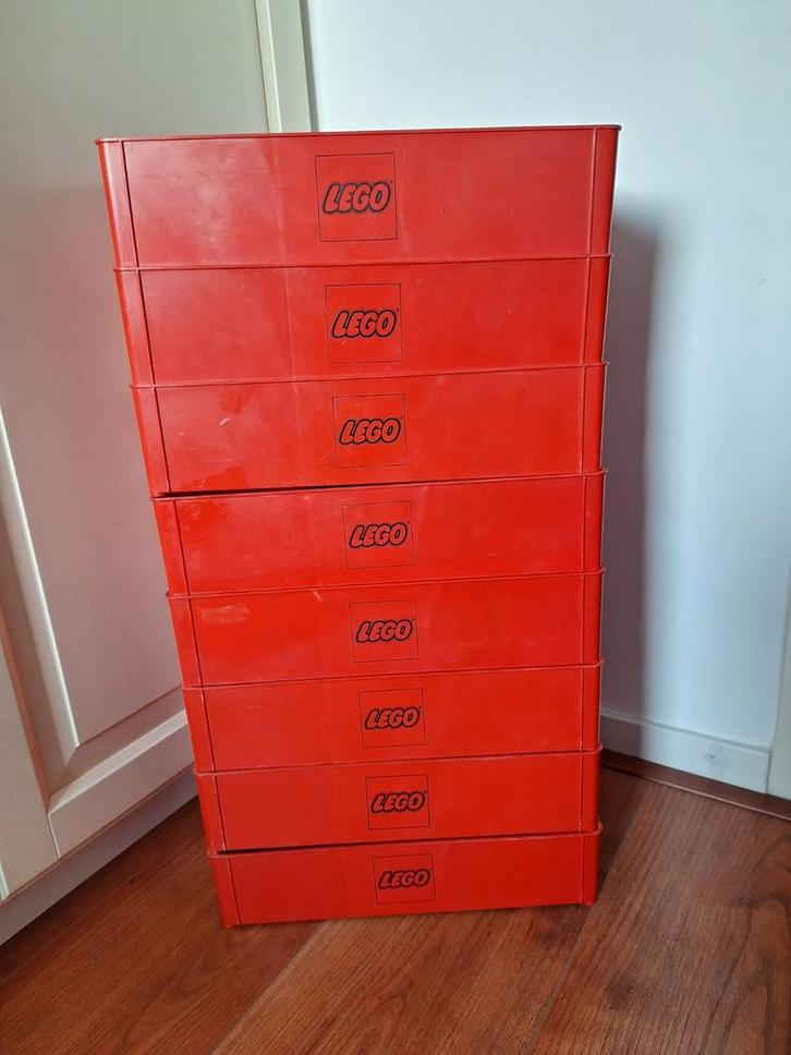 8 rode vintage Lego Bakken uit de Jaren 70, Kinderen en Baby's, Speelgoed | Duplo en Lego, Gebruikt, Lego, Ophalen