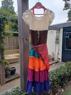 Zigeuner jurk met heupdoek en haarband maat s, Ophalen of Verzenden, Zo goed als nieuw, Carnaval