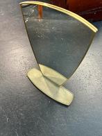 Vintage messing jaren 70 make up spiegel, Antiek en Kunst, Ophalen, Rond, Minder dan 50 cm