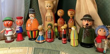 Beelden poppen/houtsnijwerk USSR Oost Europa PSTK! beschikbaar voor biedingen