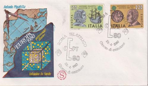 Italië 1980 EUROPA Herdenken Bekende personen S153, Postzegels en Munten, Postzegels | Eerstedagenveloppen, Onbeschreven, Europa