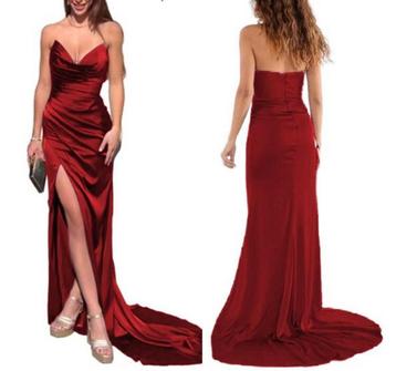 Galajurk maat M | strapless | bordeauxrood beschikbaar voor biedingen