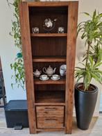 Acaciahouten boekenkast, Huis en Inrichting, Kasten | Boekenkasten, Ophalen, Gebruikt, 200 cm of meer, 50 tot 100 cm
