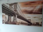 Mooie print van de Manhattan Bridge, Ophalen, 75 tot 100 cm, 75 cm of meer, Print