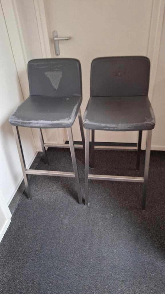 Barkruk 76 cm hoog 2 stuks, Huis en Inrichting, Barkrukken, Gebruikt, 60 tot 90 cm, Ophalen