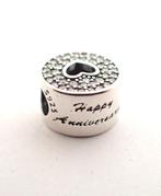 Mooie zilveren bedel, Happy Anniversary, Verzenden, Zo goed als nieuw, Zilver, Overige merken