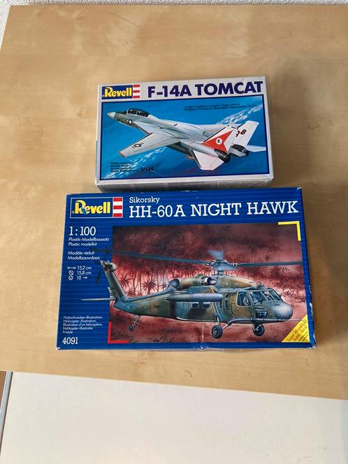 2 revell leger bouwpakken helicopter en straaljager 1 koop, Hobby en Vrije tijd, Modelbouw | Vliegtuigen en Helikopters, Gebruikt