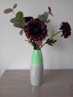 geglazuurde stenen bloem vaas  groen grijs, Huis en Inrichting, Ophalen, 50 tot 75 cm, Aardewerk of Porselein, Zo goed als nieuw