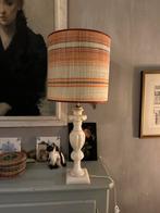 Handgemaakte lampenkap van recycle jaren 70 stof, Ophalen, Zo goed als nieuw, Rond, Minder dan 25 cm