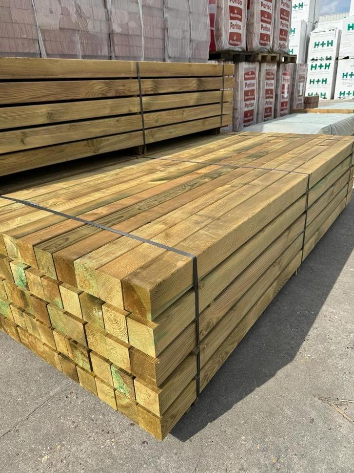 Grenen palen geïmpregneerd 90x90 & 70x70, Tuin en Terras, Palen, Balken en Planken, Nieuw, Palen, 250 cm of meer, Ophalen of Verzenden