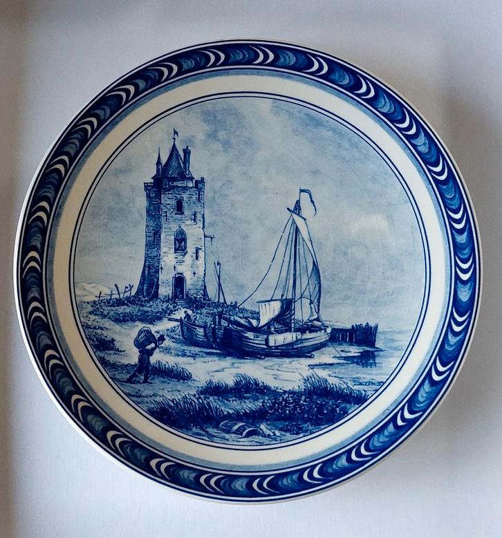 Delfts Blauw Wandbord - J.C. Schotel, Antiek en Kunst, Antiek | Wandborden en Tegels, Ophalen