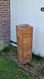 Teakhouten plantenbak 30 x 30 x 90; ophalen Castricum, Tuin en Terras, Ophalen, Tuin, Gebruikt, Minder dan 60 cm