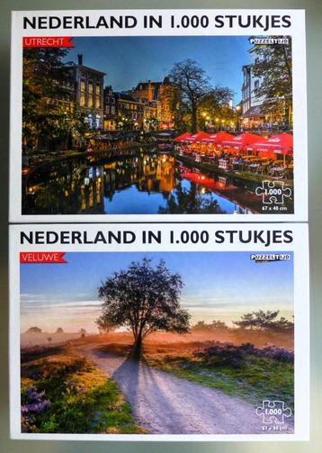 Twee mooie puzzels van 1000 stukjes Utrecht en de Veluwe