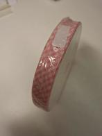 Biasband Rose/Wit Geruit - 25m x 18mm, Hobby en Vrije tijd, Naaien en Fournituren, Ophalen of Verzenden, Nieuw, Lint, Band of Elastiek