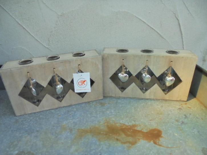 VAAS REAGEERBUIS - KOKER VAASJES 3 dlg GLAS h 13 X 23 CM, Huis en Inrichting, Woonaccessoires | Vazen, Nieuw, Overige kleuren