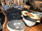 Wasbak waskom riverstone graniet marmer onyx versteend hout, Ophalen, Nieuw, 50 tot 100 cm, Minder dan 100 cm