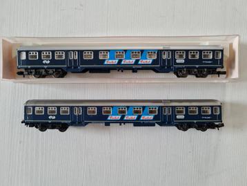 2 Nette Fleischmann N-spoor NS rijtuigen 8156 beschikbaar voor biedingen