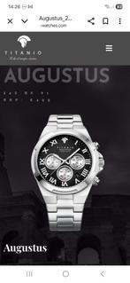 Nieuwe Titanio Augustus horloge, Sieraden, Tassen en Uiterlijk, Horloges | Heren, Overige merken, Staal, Staal, Polshorloge