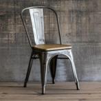 Tolix cafe stoel Kelvin stoelen vintage Xavier SC dex   651, Huis en Inrichting, Ophalen of Verzenden, Nieuw, Bruin, Vijf, Zes of meer stoelen