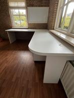 Wit bureaublad met ladekastje, Ophalen, Gebruikt, Bureau