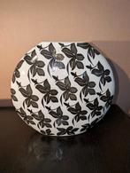 Grote keramische vaas zwart/wit - 37cm, Ophalen