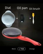 Elektrische crêpemaker / pannenkoekenmaker – 18cm, Huis en Inrichting, Ophalen of Verzenden, Zo goed als nieuw, Rood, Overige typen