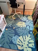 IKEA vloerkleed met bladeren, Ophalen, 100 tot 150 cm, Blauw, Zo goed als nieuw