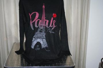 Nieuw superzachte zwarte trui eifeltoren L/XL beschikbaar voor biedingen