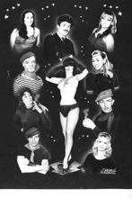 michel esnault fotograaf  revue's  nachtclub  striptease, Verzenden, 1960 tot 1980, Ongelopen, Sterren en Beroemdheden