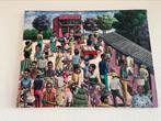 Prachtig Afrikaans schilderij op doek Malawi, Ophalen of Verzenden