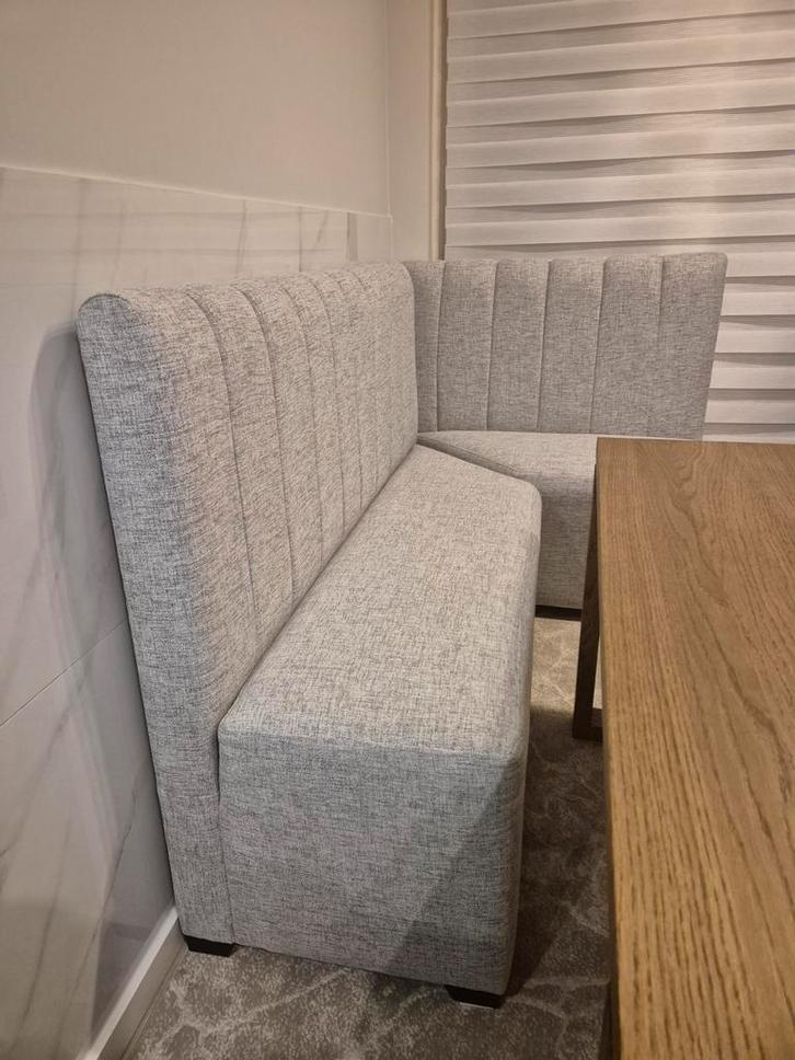 Hoekbank / Eetkamerbank met Stof Bekleding, Huis en Inrichting, Banken | Complete zithoeken, Zo goed als nieuw, Stof, Ophalen