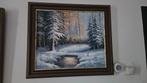 Winterlandschap Schilderij, Ophalen of Verzenden