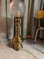 Koperen schemerlamp met glazen bol, Ophalen