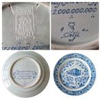 4 delfts blauwe borden Porcelijnen Fles, Ophalen of Verzenden