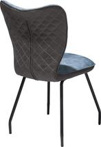 Nieuwe stoelen, Kim van H&H, blauw met off-black en metaal, Nieuw, Vijf, Zes of meer stoelen, Blauw, Metaal