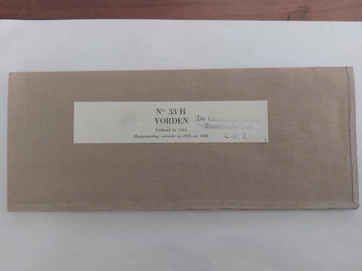 33H Stafkaart op linnen 1957 Voorst Zutphen Hengelo, Boeken, Atlassen en Landkaarten, Zo goed als nieuw, Landkaart, Nederland