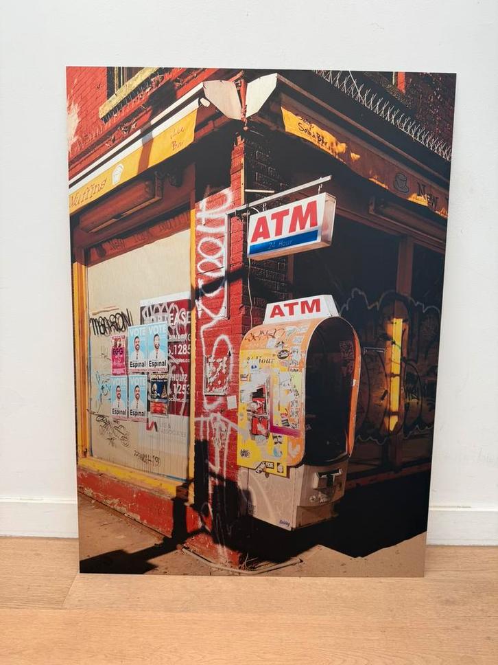 ATM 24 Hour – NYC Street Snapshot - Unique Piece, Antiek en Kunst, Kunst | Schilderijen | Modern, Ophalen