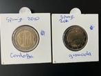 Twee 2 Euromunten ( UNC ) Spanje, Ophalen of Verzenden, Euro's