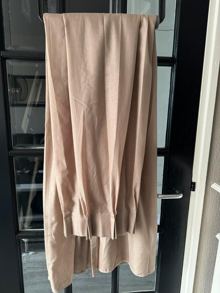 Taupe kleur vitrages 8 stuks, Huis en Inrichting, Stoffering | Gordijnen en Lamellen, Nieuw, 150 tot 200 cm, 200 cm of meer, Overige kleuren