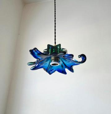 Vintage Murano glazen hanglamp. beschikbaar voor biedingen
