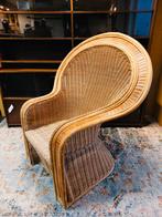 Vintage rotan pauwstoel peacock chair armstoel fauteuil, Ophalen of Verzenden
