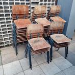 Vintage Schoolstoelen - Partij van 38, Huis en Inrichting, Ophalen, Gebruikt, Bruin, Vijf, Zes of meer stoelen