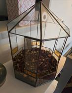 Glazen huisje met glas in tin, Huis en Inrichting, Ophalen of Verzenden, Gebruikt, Glas