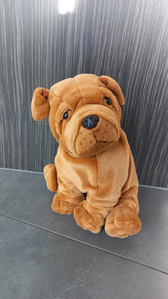 Knuffel Bulldog Hondje - 35 cm, Kinderen en Baby's, Speelgoed | Knuffels en Pluche, Zo goed als nieuw, Hond, Ophalen of Verzenden